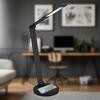 BRILONER Cuma LED lampa na psací stůl, bezdrátové nabíjení telefonu, stmívatelná, černá 7543015