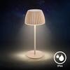 BRILONER Nabíjecí stolní lampa Riffle Mini - 20 cm, 1,5W, 150lm, bezdrátová, LED, stmívatelné, dotykový vypínač, béžová 7552011