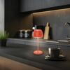 BRILONER Nabíjecí stolní lampa Riffle Mini - 20 cm, 1,5W, 150lm, bezdrátová, LED, stmívatelné, dotykový vypínač, oranžová 7552012