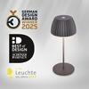 BRILONER Nabíjecí stolní lampa Riffle Mini - 20 cm, 1,5W, 150lm, bezdrátová, LED, stmívatelné, dotykový vypínač, antracit 7552015