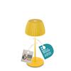 BRILONER Nabíjecí stolní lampa Riffle Mini - 20 cm, 1,5W, 150lm, bezdrátová, LED, stmívatelné, dotykový vypínač, žlutá 7552017