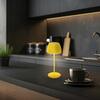BRILONER Nabíjecí stolní lampa Riffle Mini - 20 cm, 1,5W, 150lm, bezdrátová, LED, stmívatelné, dotykový vypínač, žlutá 7552017