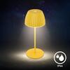 BRILONER Nabíjecí stolní lampa Riffle Mini - 20 cm, 1,5W, 150lm, bezdrátová, LED, stmívatelné, dotykový vypínač, žlutá 7552017