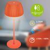 BRILONER Nabíjecí stolní lampa Riffle - 36,5 cm, 2W, 200lm, IP44, bezdrátová, LED, stmívatelná, dotykový vypínač, oranžová 7553012