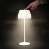 BRILONER Nabíjecí stolní lampa Riffle - 36,5 cm, 2W, 200lm, IP44, bezdrátová, LED, stmívatelná, dotykový vypínač, bílé 7553016