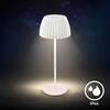 BRILONER Nabíjecí stolní lampa Riffle - 36,5 cm, 2W, 200lm, IP44, bezdrátová, LED, stmívatelná, dotykový vypínač, bílé 7553016