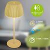 BRILONER Nabíjecí stolní lampa Riffle - 36,5 cm, 2W, 200lm, IP44, bezdrátová, LED, stmívatelná, dotykový vypínač, zelená 7553019
