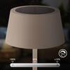 BRILONER Awia stolní lampička - 2W, 160lm, nabíjecí, LED, stmívatelné, dotykový vypínač, CCT, béžová 7572011