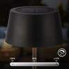 BRILONER Awia stolní lampička - 2W, 160lm, nabíjecí, LED, stmívatelné, dotykový vypínač, CCT, černá 7572015