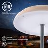 BRILONER Caxa stolní lampa - 2,8W, 300lm, bezdrátová, IP44, LED, stmívatelná, dotykový vypínač, béžová/antracit 7573011