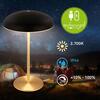 BRILONER Caxa stolní lampa - 2,8W, 300lm, bezdrátová, IP44, LED, stmívatelná, dotykový vypínač, černá/mosaz 7573015