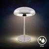 BRILONER Caxa stolní lampa - 2,8W, 300lm, bezdrátová, IP44, LED, stmívatelná, dotykový vypínač, chrom 7573018