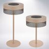 BRILONER Booha stolní lampa - 2,5W, 300lm, bezdrátová, IP44, LED, stmívatelná, teplá bílá, béžová/antracit 7576011