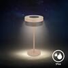 BRILONER Booha stolní lampa - 2,5W, 300lm, bezdrátová, IP44, LED, stmívatelná, teplá bílá, béžová/antracit 7576011