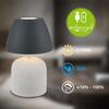 BRILONER Cera stolní lampa - 2,5W, 200lm, bezdrátová, IP44, LED, stmívatelná, teplá bílá, šedá/antracit 7593015