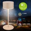 BRILONER Kira stolní lampička - 3W, 200lm, bezdrátová, LED, dotykový vypínač, stmívatelné, béžová 7629011