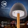 BRILONER Serina Wood stolní lampa - 2,5W, 200lm, bezdrátová, LED, dotykový vypínač, IP44, stmívatelná, antracit/dřevo 7661015