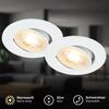 BRILONER Besi vestavný bodové svítidlo 68mm 2ks sada - 230V, 4,8W, 420lm, LED, teplá bílá, bílé 7662026
