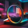 BRILONER Ring stolní lampička - 3W, LED, stmívatelné, dálkový ovladač, RGBIC, černá 7666015