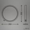 BRILONER Ring stolní lampička - 3W, LED, stmívatelné, dálkový ovladač, RGBIC, černá 7666015