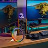 BRILONER Ring stolní lampička - 3W, LED, stmívatelné, dálkový ovladač, RGBIC, černá 7666015