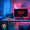 BRILONER Ring stolní lampička - 3W, LED, stmívatelné, dálkový ovladač, RGBIC, černá 7666015