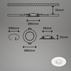 BRILONER LED vestavná svítidla, pr.9 cm, 4x LED, 4,9 W, 480 lm, bílé BRILO 7999-046