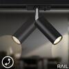 BRILONER LED spot 5,5W lištový systém 230V vysokonapěťový, stmívatelné, teplá bílá, 4x10 cm, černý 8007015