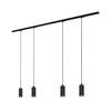 BRILONER 1-fázový lištový systém, kompletní sada, 4x LED závěsná svítidla, černá 8016045