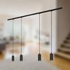 BRILONER 1-fázový lištový systém, kompletní sada, 4x LED závěsná svítidla, černá 8016045