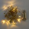 DecoLED LED světelný řetěz na baterie - zlaté perly, teple bílá, 10 diod, 1,3m