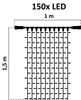 DecoLED LED světelná záclona, FLASH, 1x1,5 m, ledově bílá, 150 diod, IP67