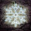 DecoLED LED světelná vločka V, na sloupy VO 3D tisk, pr. 67 cm, ledově bílá