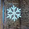 DecoLED LED světelná vločka VII, na sloupy VO 3D tisk, pr. 66 cm, FLASH, ledově bílá, IP67