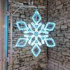 DecoLED LED světelná vločka IX, sada na VO 3D tisk, 72 cm, ledově bílá