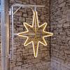 DecoLED LED světelná hvězda na VO 3D tisk, 61x79 cm, teple bílá