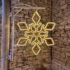 DecoLED LED světelná vločka IX, sada na VO 3D tisk, 72 cm, teple bílá