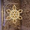 DecoLED LED světelná vločka IX, sada na VO 3D tisk, 72 cm, teple bílá