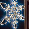 DecoLED LED světelná vločka, závěsná, pr. 80 cm, teple bílá