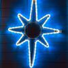 LED světelný motiv hvězda polaris, závěsná,53 x 90 cm, ledová bílá