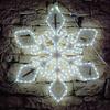 DecoLED LED světelná vločka IX, závěsná 3D tisk, pr. 72 cm, ledově bílá
