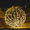 DecoLED LED světelná koule, teple bílá, pr. 60 cm, černý kabel