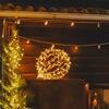 DecoLED LED světelná koule, teple bílá, pr. 60 cm, černý kabel