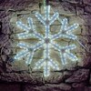 DecoLED LED světelná vločka V, závěsná 3D tisk, pr. 67 cm, ledově bílá