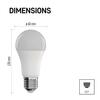 EMOS Chytrá LED žárovka GoSmart A60 / E27 / 9 W (60 W) / 806 lm / RGB / stmívatelná / Wi-Fi ZQW514R