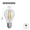 EMOS LED žárovka Filament A60 / E27 / 3,8 W (60 W) / 806 lm / teplá bílá ZF5147