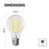 EMOS LED žárovka Filament A60 A CLASS / E27 / 7,2 W (100 W) / 1521 lm / neutrální bílá ZF5168
