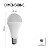 EMOS Chytrá LED žárovka GoSmart A65 / E27 / 14 W (94 W) / 1 400 lm / RGB / stmívatelná / Zigbee ZQZ516R