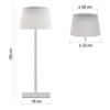 EMOS LED stolní lampa KATIE, nabíjecí, bílá Z7630W