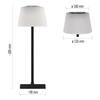 EMOS LED stolní lampa KATIE, nabíjecí, černá Z7630B
